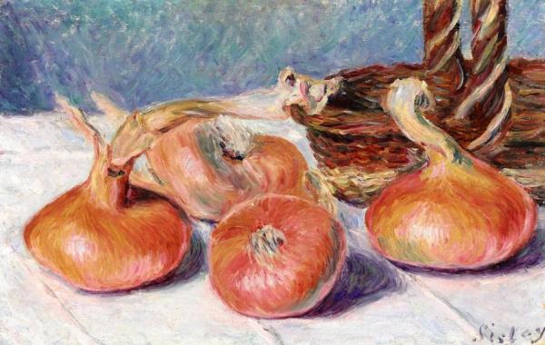 Still Life With Onions by Alfred Sisley