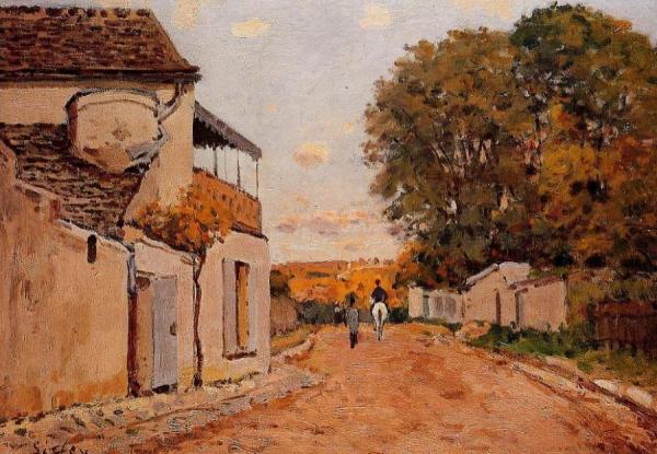 Street In Louveciennes (rue De La Princesse) by Alfred Sisley