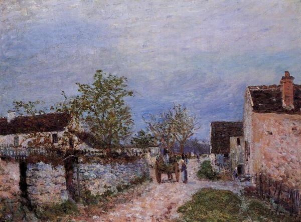 Street In Veneux by Alfred Sisley
