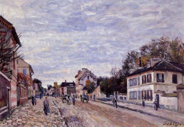 Street Scene In Marly by Alfred Sisley