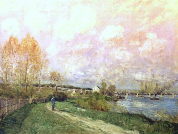 Summer At Bougival by Alfred Sisley