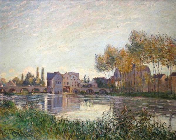 Sunset At Moret by Alfred Sisley