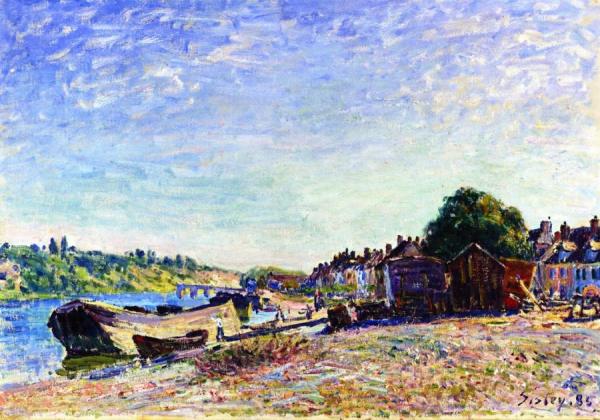 The Banks Of The Loing Near Saint-mammes by Alfred Sisley