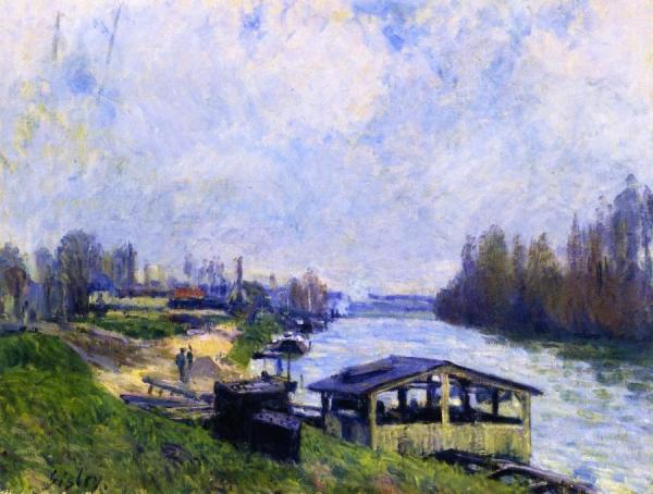 The Billancourt Wash House by Alfred Sisley