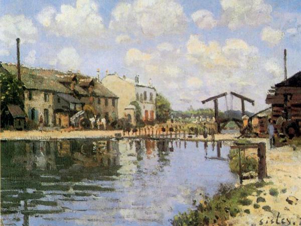 The Canal Saint-martin by Alfred Sisley