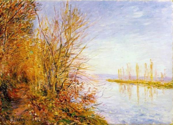 The Chemin De By Through Woods At Rouches-courtaut, St. Martin's, Summer by Alfred Sisley