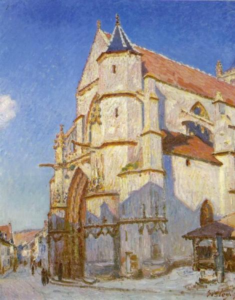 The Church At Moret by Alfred Sisley