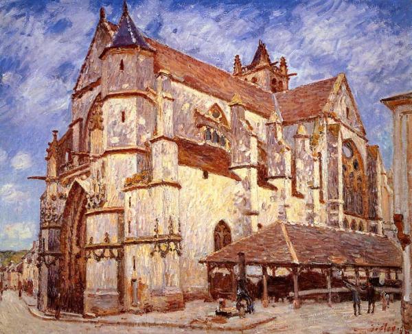The Church At Moret, Afternoon by Alfred Sisley