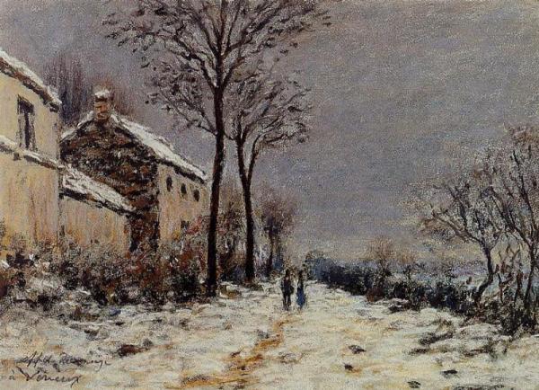 The Effect Of Snow At Veneux by Alfred Sisley