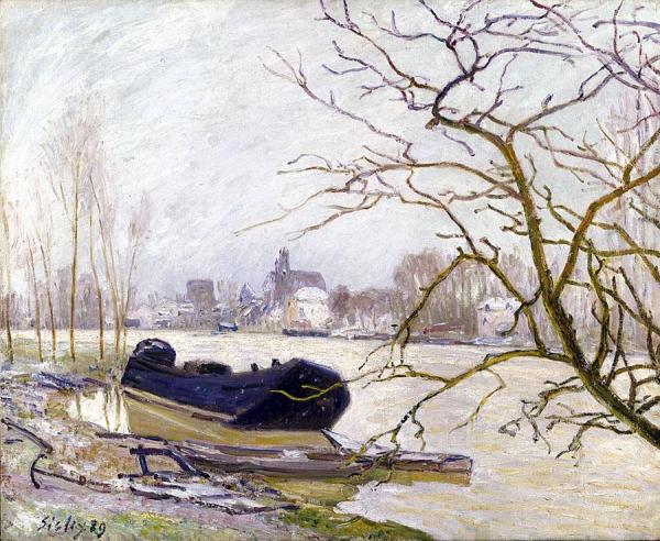 The Loing At High Water by Alfred Sisley