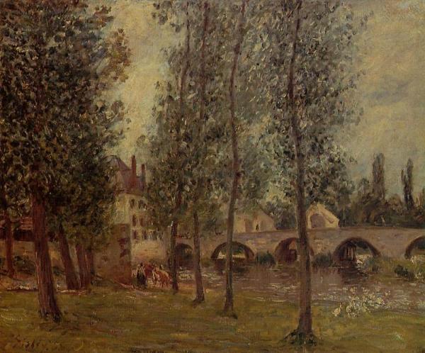 The Moret Bridge by Alfred Sisley