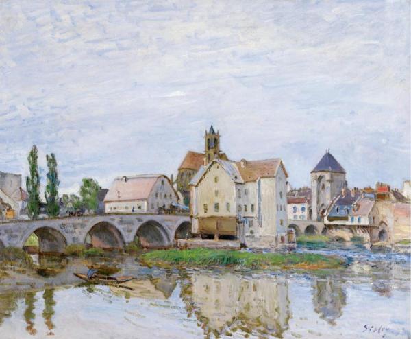 The Moret Bridge In The Sunlight by Alfred Sisley