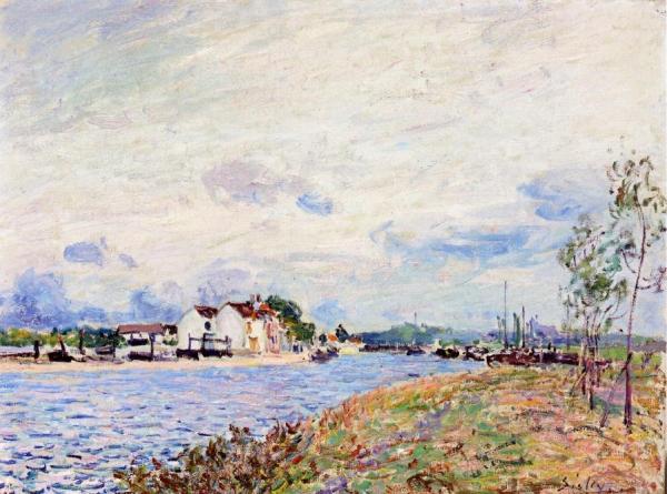 Alfred Sisley The Mouth Of The Loing At Saint-mammes