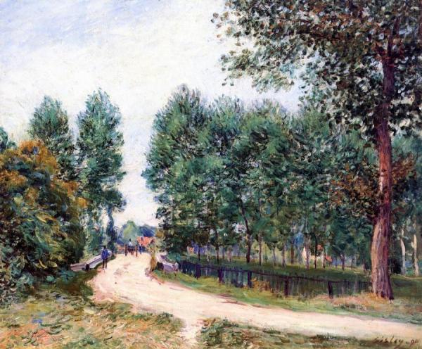 The Path From Saint-mammes, Morning by Alfred Sisley
