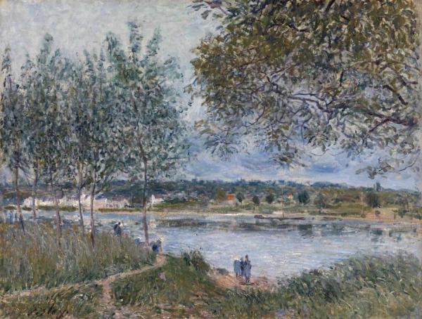 The Path To The Old Ferry At By by Alfred Sisley