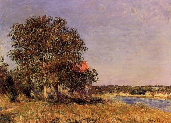 The Plain Of Thomery And The Village Of Champagne by Alfred Sisley