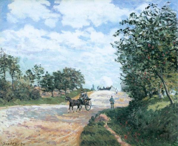The Road From Mantes To Choisy-le-roi by Alfred Sisley