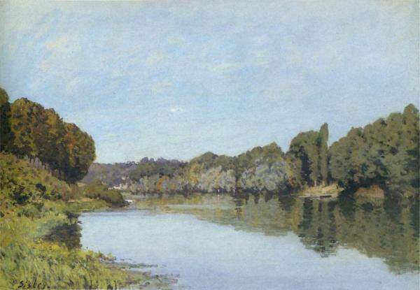 The Seine At Bougival by Alfred Sisley