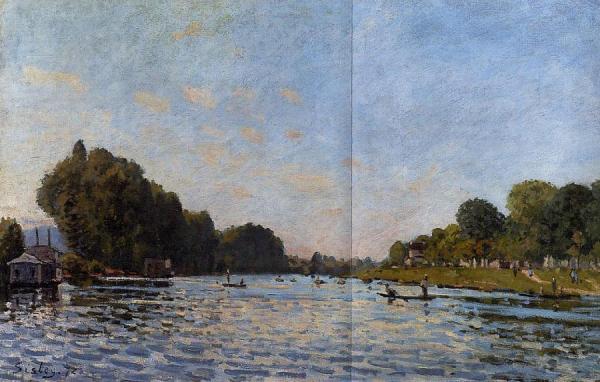 The Seine At Bougival by Alfred Sisley