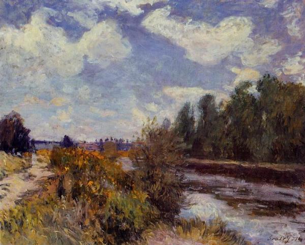 The Seine At Bougival by Alfred Sisley