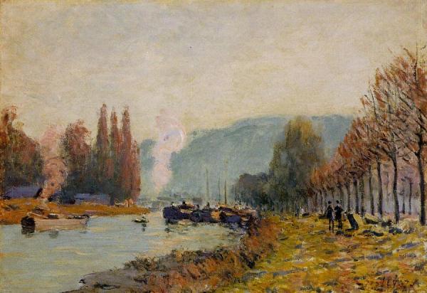 The Seine At Bougival by Alfred Sisley