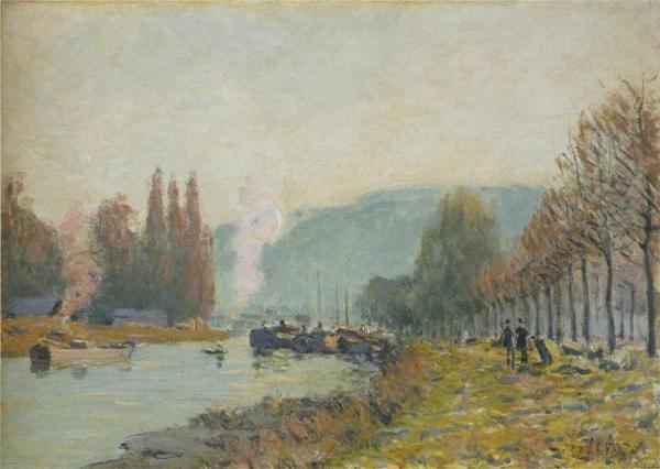 The Seine At Bougival by Alfred Sisley