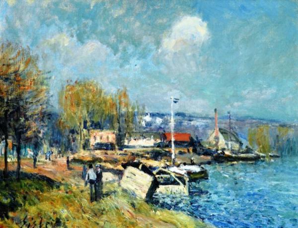 The Seine At Port-marly by Alfred Sisley
