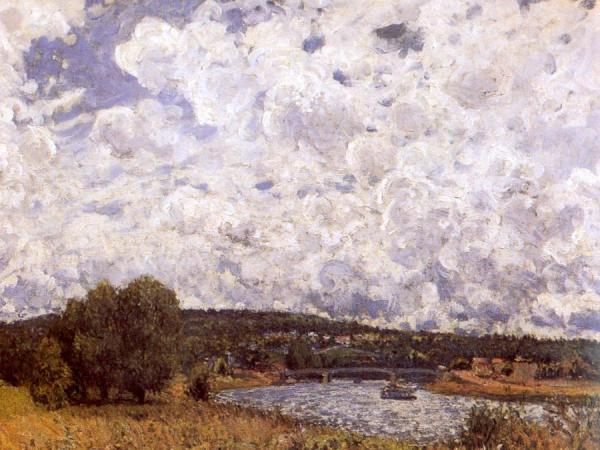 The Seine At Suresnes by Alfred Sisley