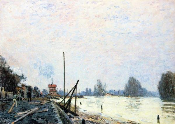 The Seine At Suresnes by Alfred Sisley