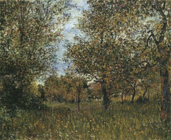 The Small Meadow At By by Alfred Sisley