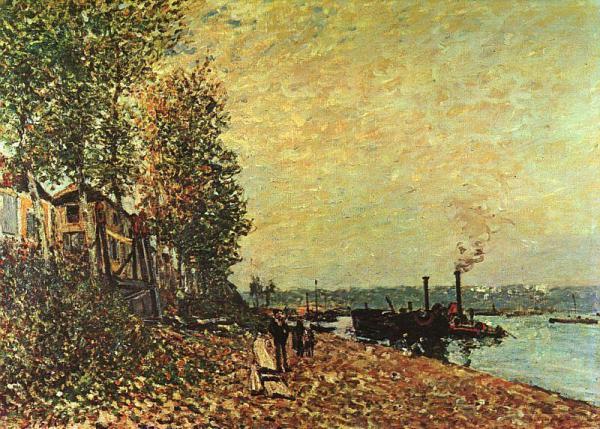 The Tugboat by Alfred Sisley