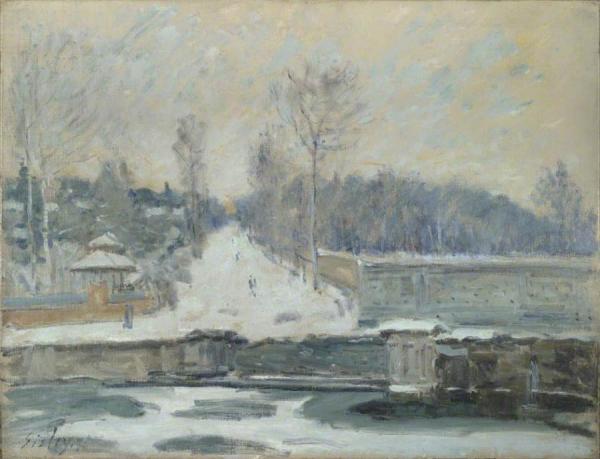 The Watering Place At Marly-le-roi by Alfred Sisley