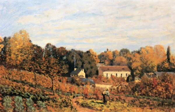 Vegetable Garden At Louveciennes by Alfred Sisley