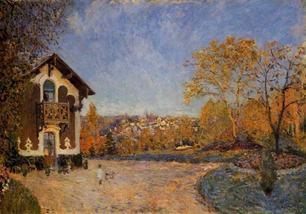 View Of Marly-le-roi From House At Coeur-colant by Alfred Sisley