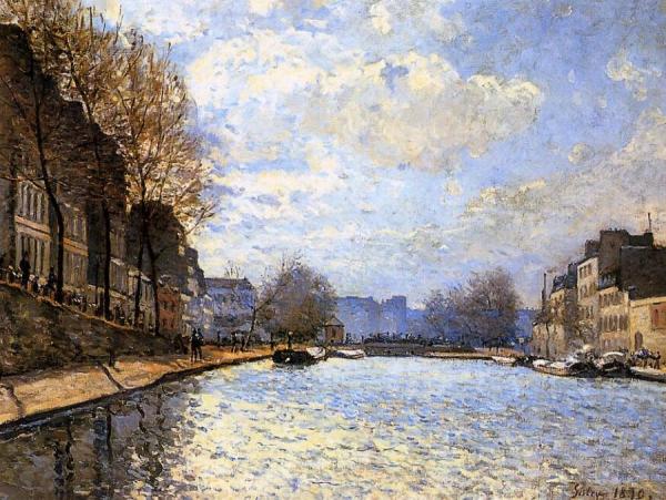 View Of The Canal St. Martin by Alfred Sisley