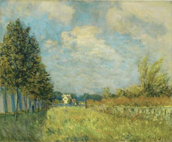 View Of The Hermitage Near Pontoise by Alfred Sisley