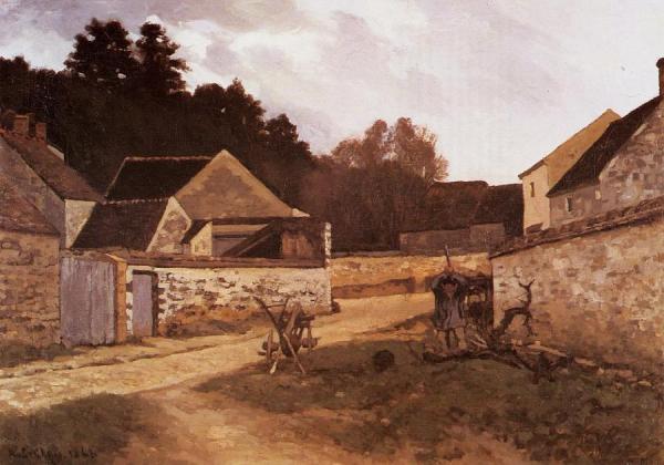 Village Street In Marlotte by Alfred Sisley