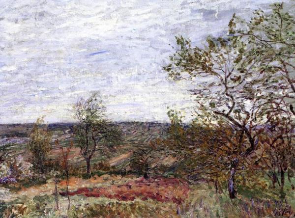 Windy Day At Veneux by Alfred Sisley