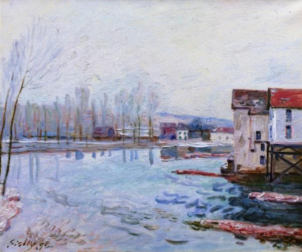Winter In Moret by Alfred Sisley