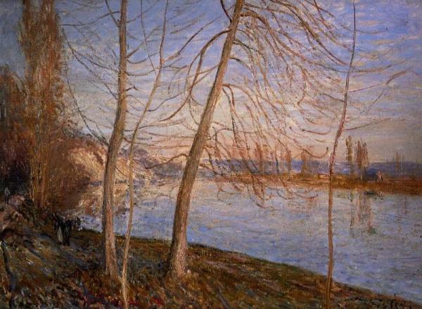 Winter Morning - Veneux by Alfred Sisley