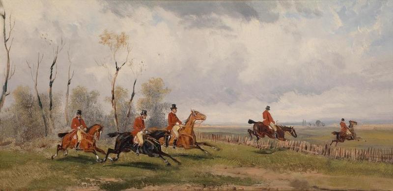English Hunting Scene by Alfred Steinacker