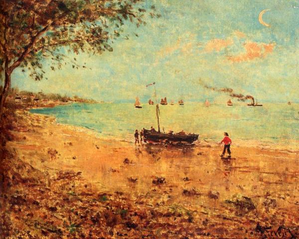A Beach In Normandy by Alfred Stevens