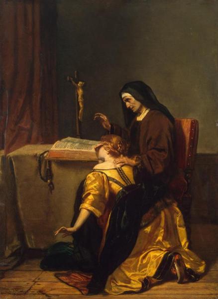 Absolution by Alfred Stevens Oil Painting Reproductions