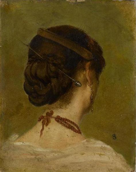 Head Of A Woman by Alfred Stevens