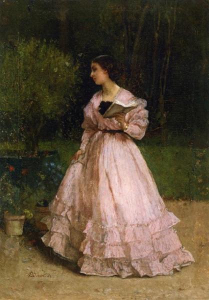 In The Garden by Alfred Stevens