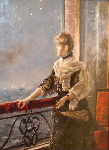 Looking Out To Sea by Alfred Stevens
