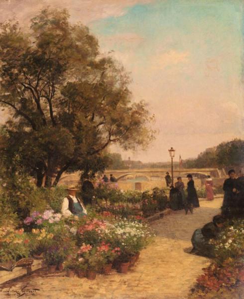 Quai Aux Fleurs by Alfred Stevens