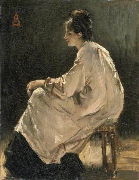 Seated Girl by Alfred Stevens