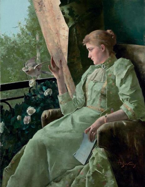 Symphony In Green by Alfred Stevens