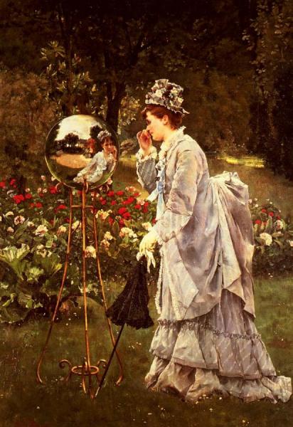 The Glass Sphere by Alfred Stevens Oil Painting Reproductions